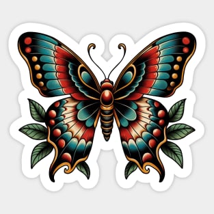 traditional american butterfly tattoo Sticker